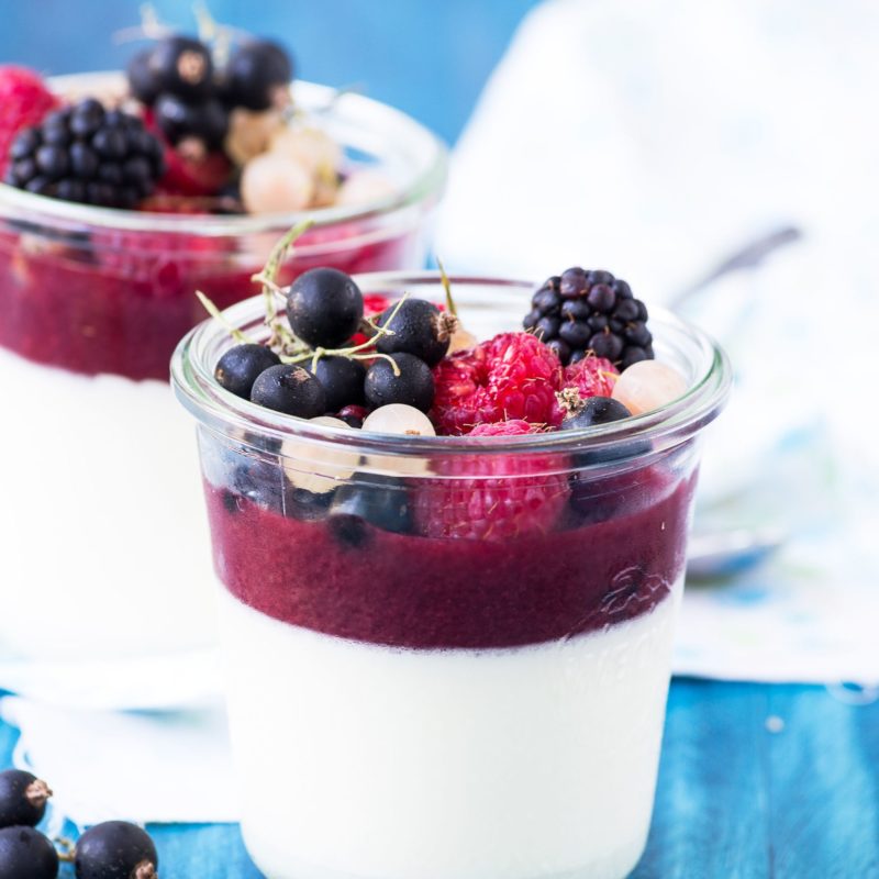 Panna cotta aux fruits rouges