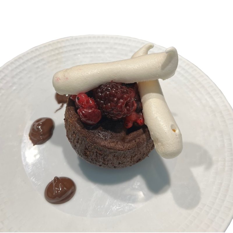 Fondant au chocolat aux fruits rouges