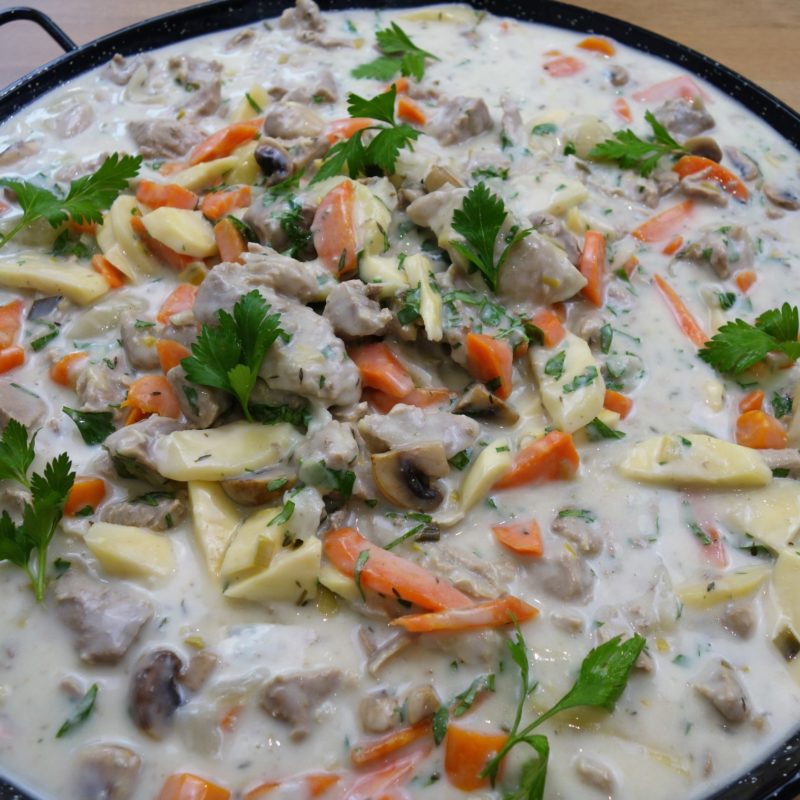 Blanquette de veau à l’ancienne (la part)