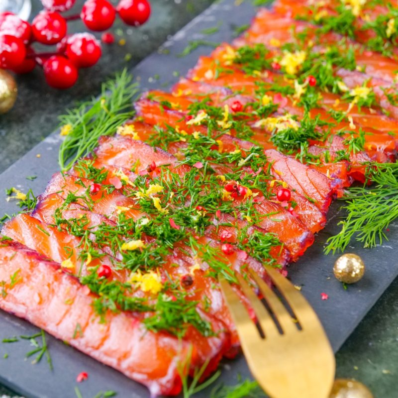 Saumon gravlax à partager