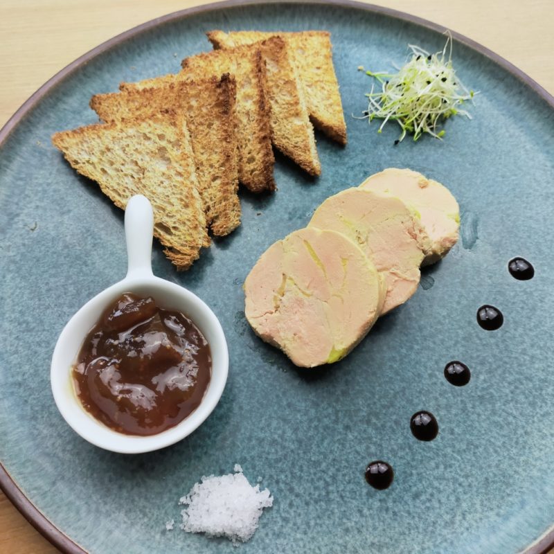 Foie gras et chutney de figues à partager