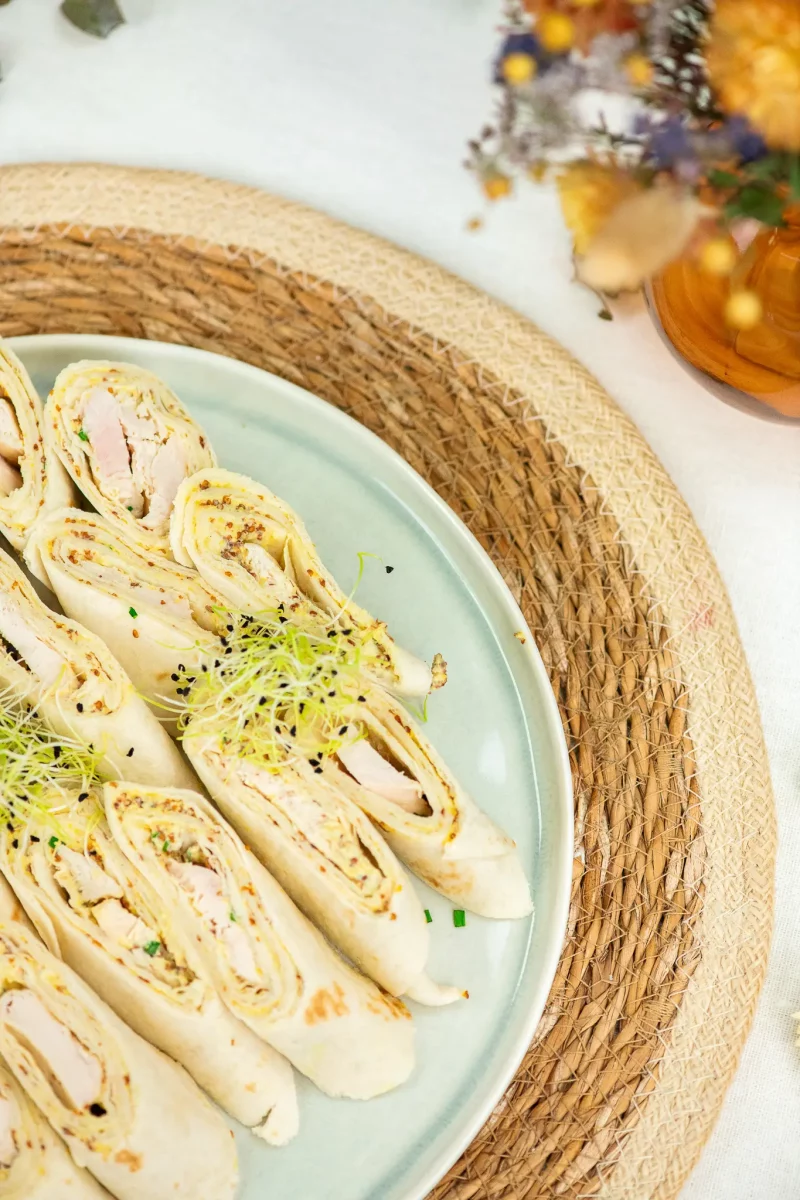 Plateau de 20 wraps poulet, crudité, crème moutarde à l’ancienne – Image 2