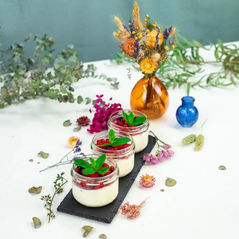 Panna cotta aux fruits rouges